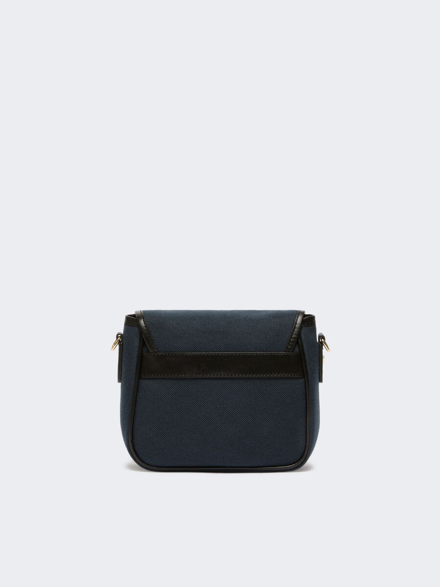 petit sac bandoulière en toile et cuir - ultramarine