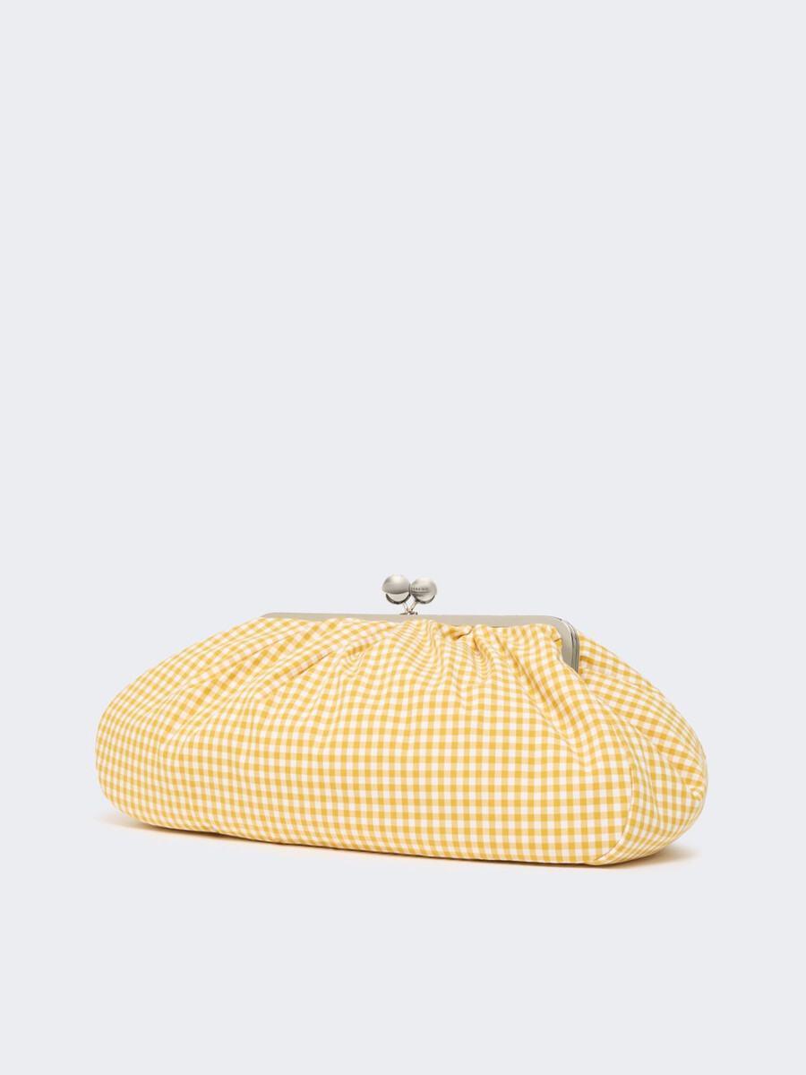 grand sac à pasticino en coton vichy jaune