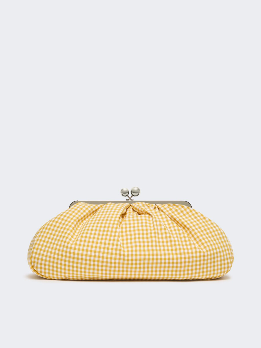 grand sac à pasticino en coton vichy jaune