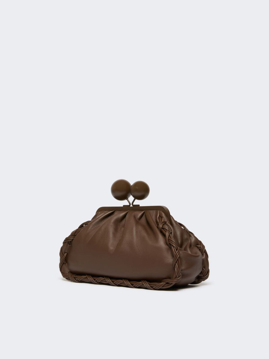sac pasticcino moyen en cuir nappa - marron