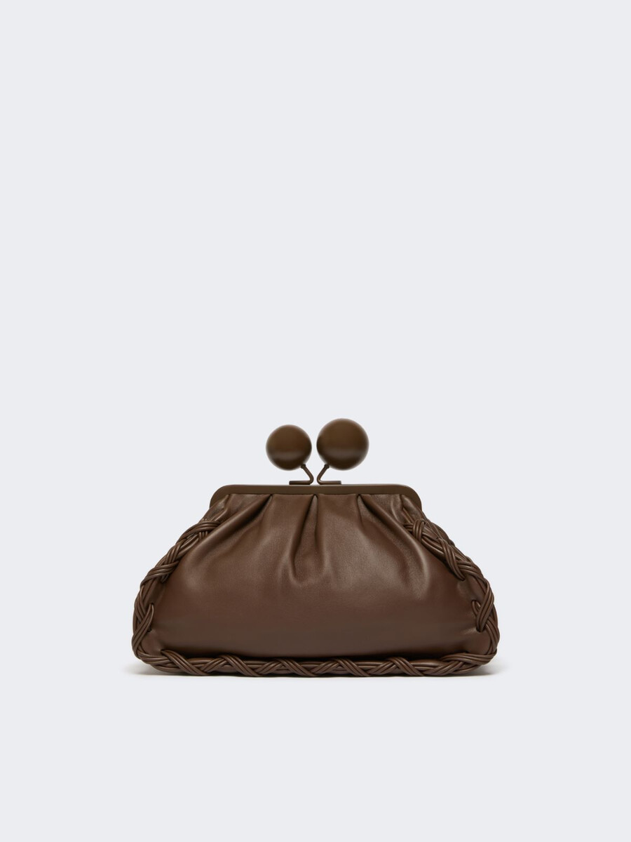 sac pasticcino moyen en cuir nappa - marron
