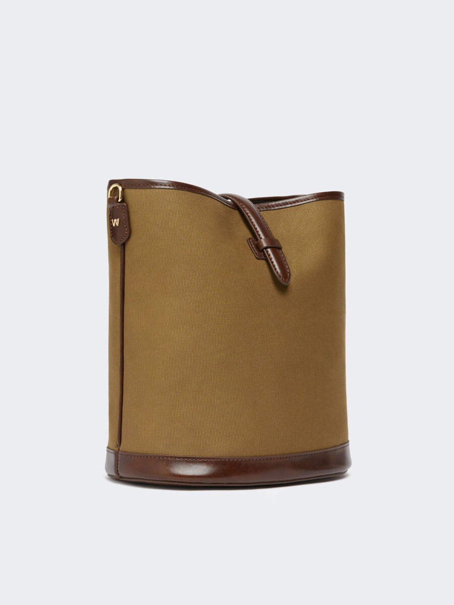 sac seau en toile - bronze