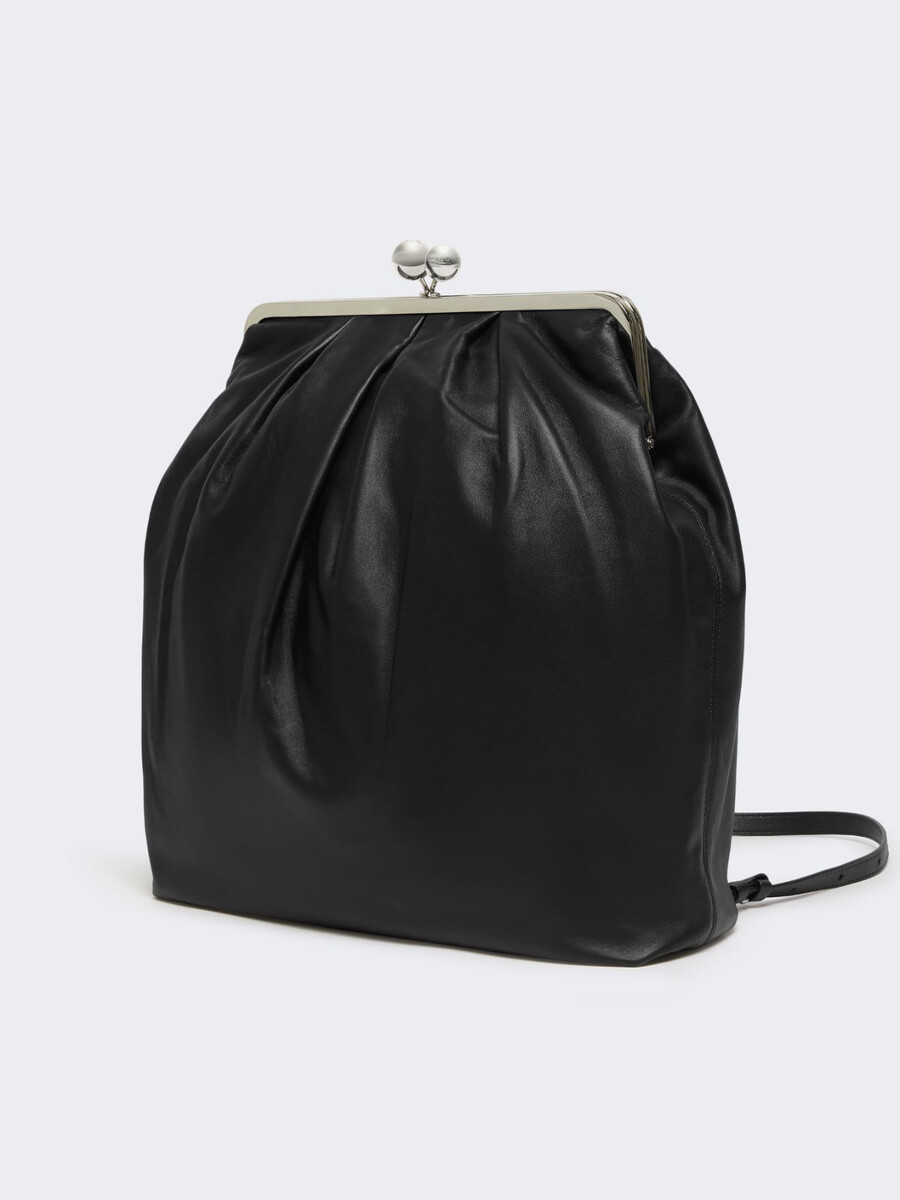 sac à dos en cuir nappa - noir