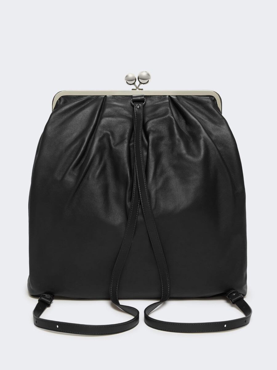 sac à dos en cuir nappa - noir