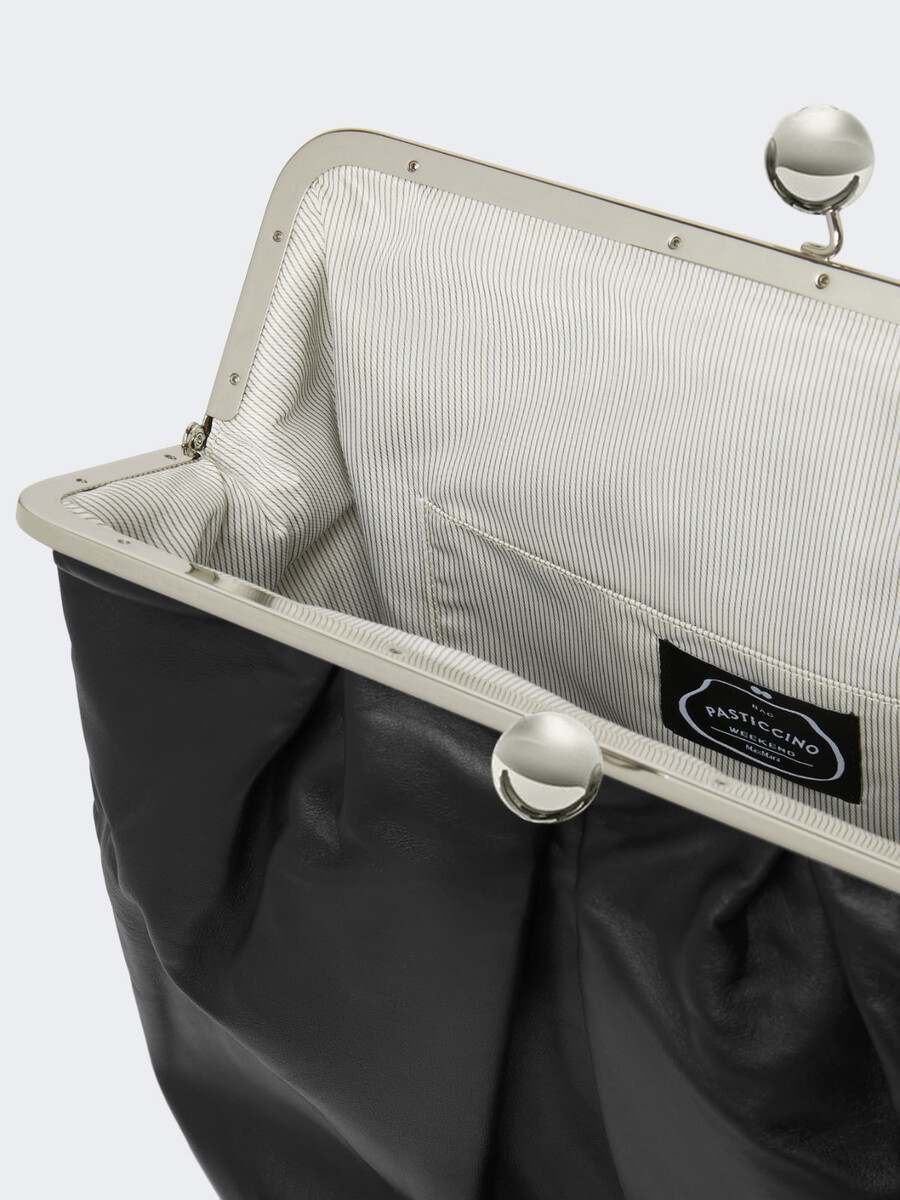 sac à dos en cuir nappa - noir