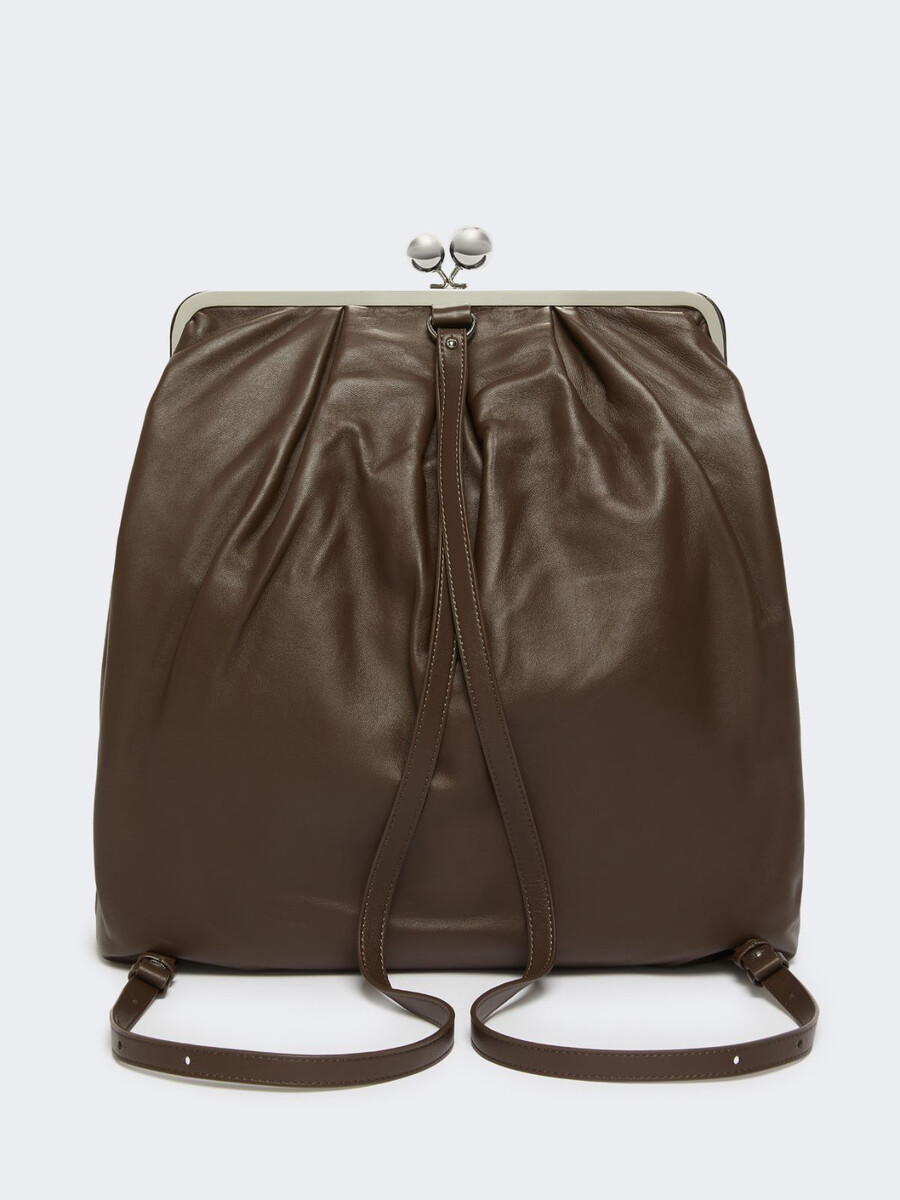 sac à dos en cuir nappa - marron