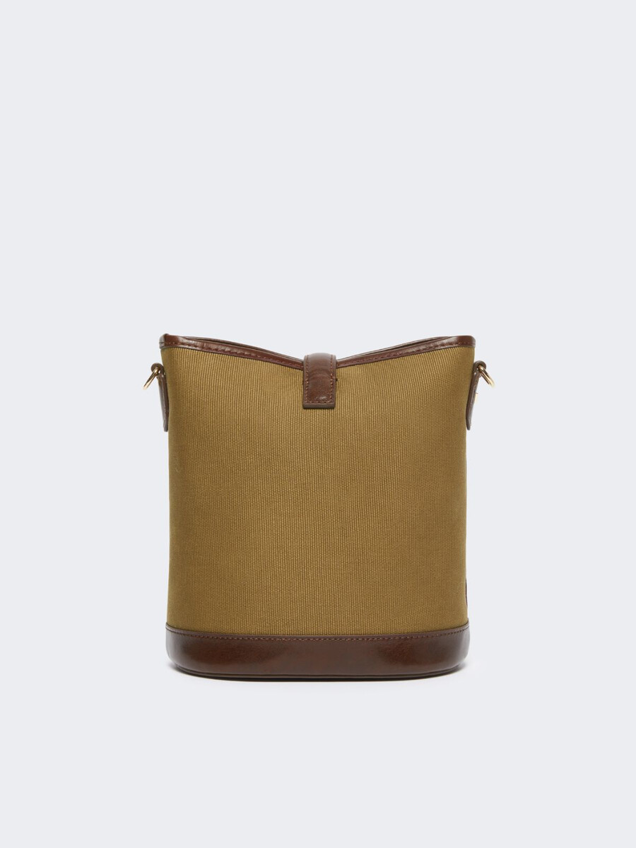 petit sac seau en toile - bronze