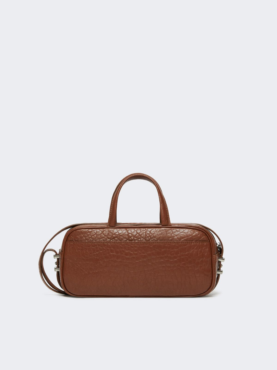 sac boston en cuir nappa - tabac