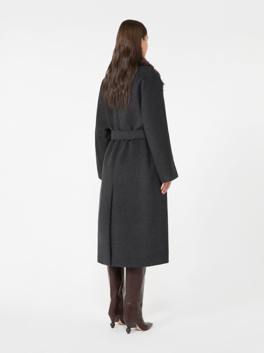 manteau en laine - gris foncÉ