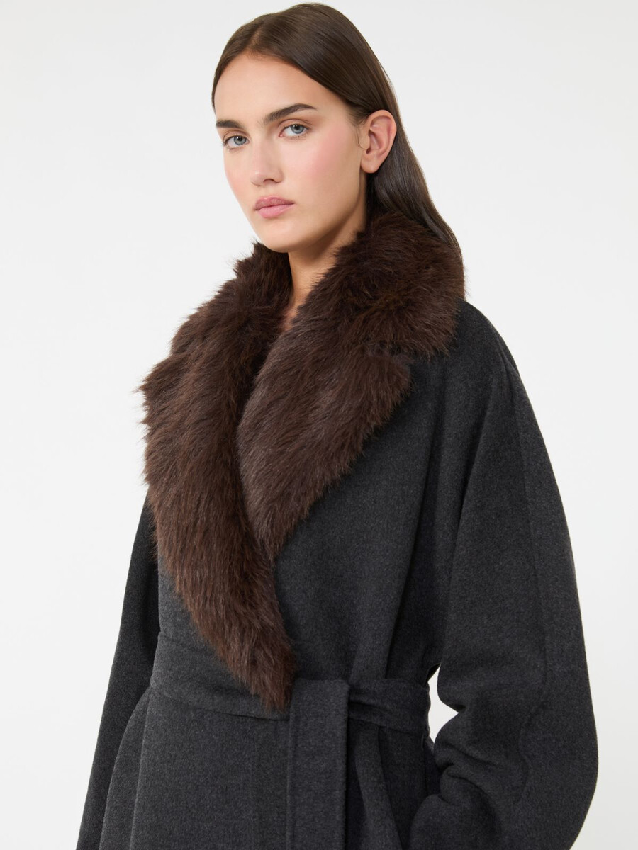 manteau en laine - gris foncÉ