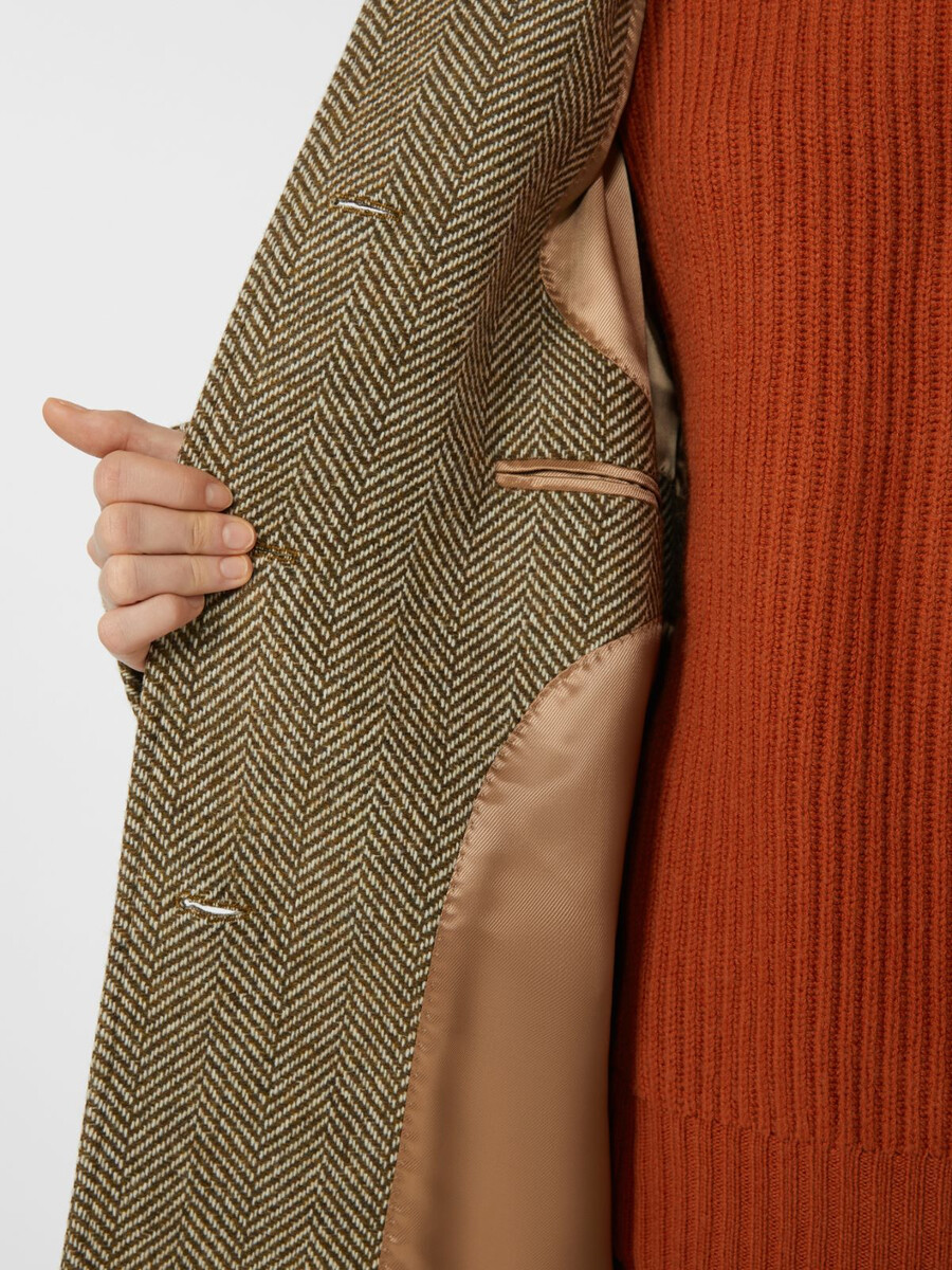 manteau en laine double face - vert