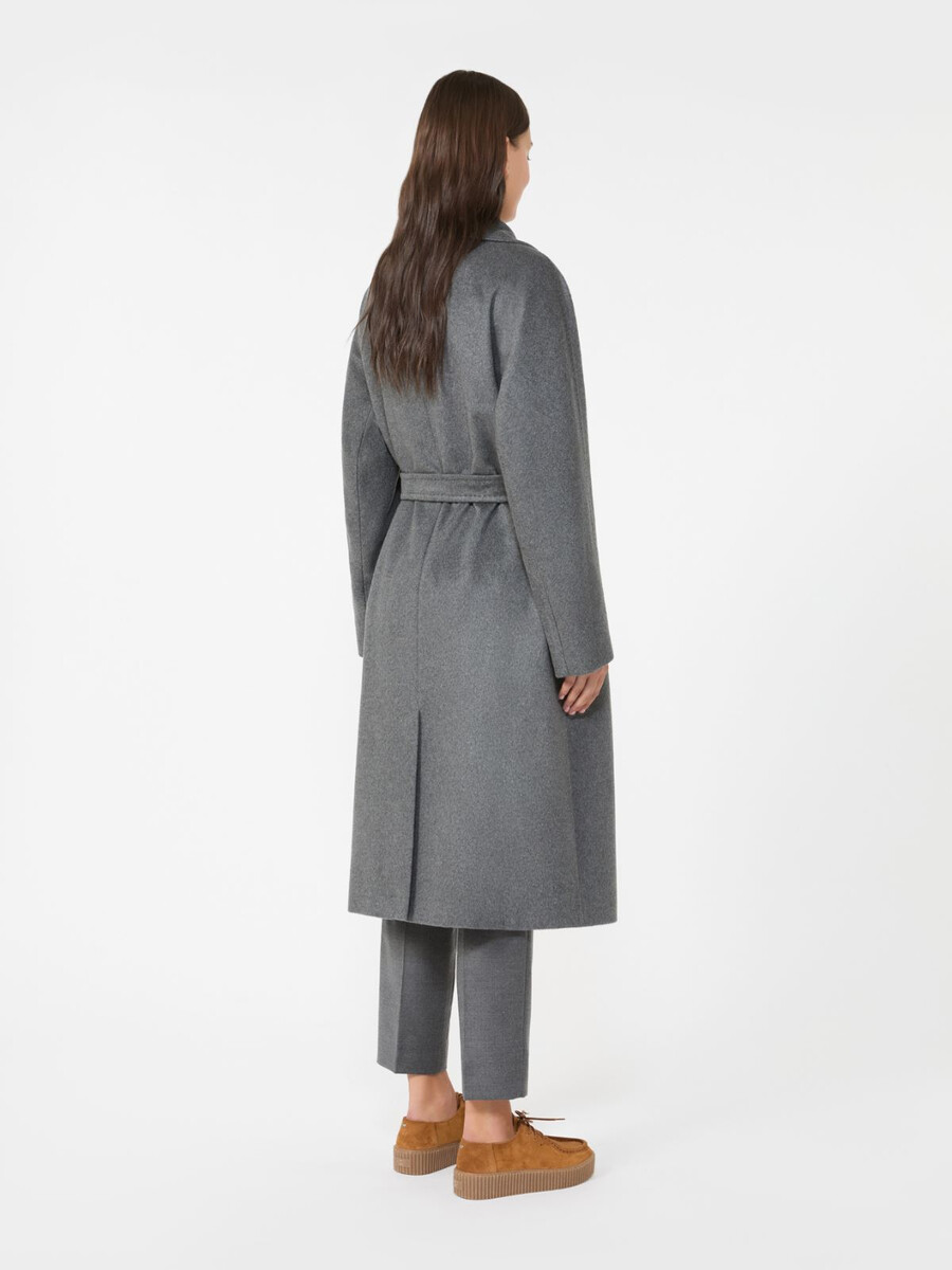 manteau croisé en cachemire - gris foncÉ