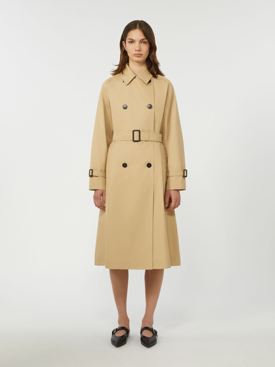 trench-coat réversible en gabardine déperlante - beige