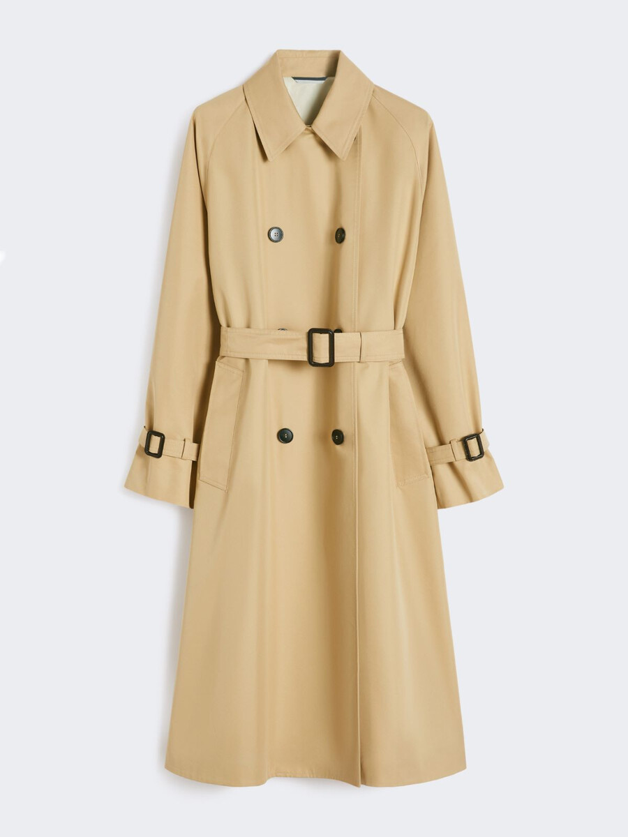 trench-coat réversible en gabardine déperlante - beige