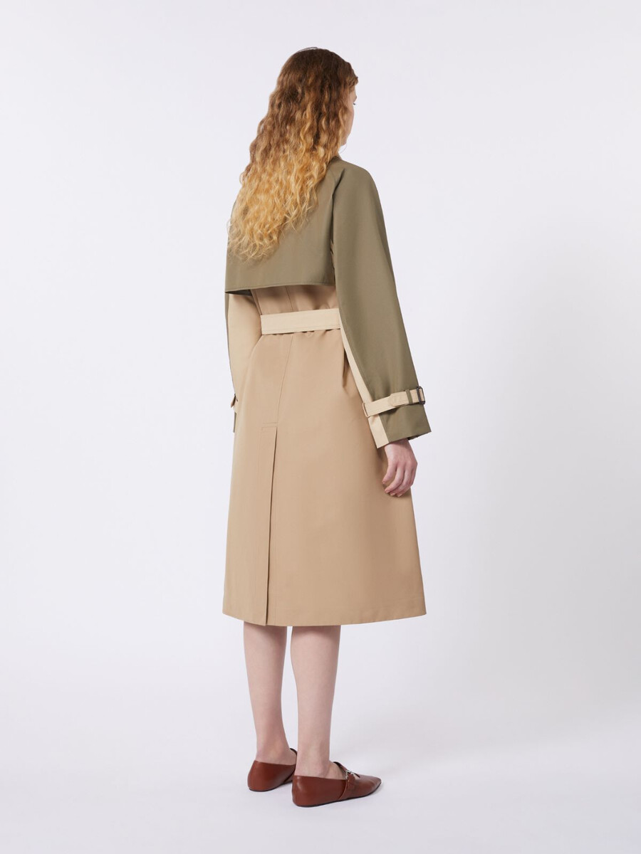 trench-coat réversible en gabardine déperlante - beige