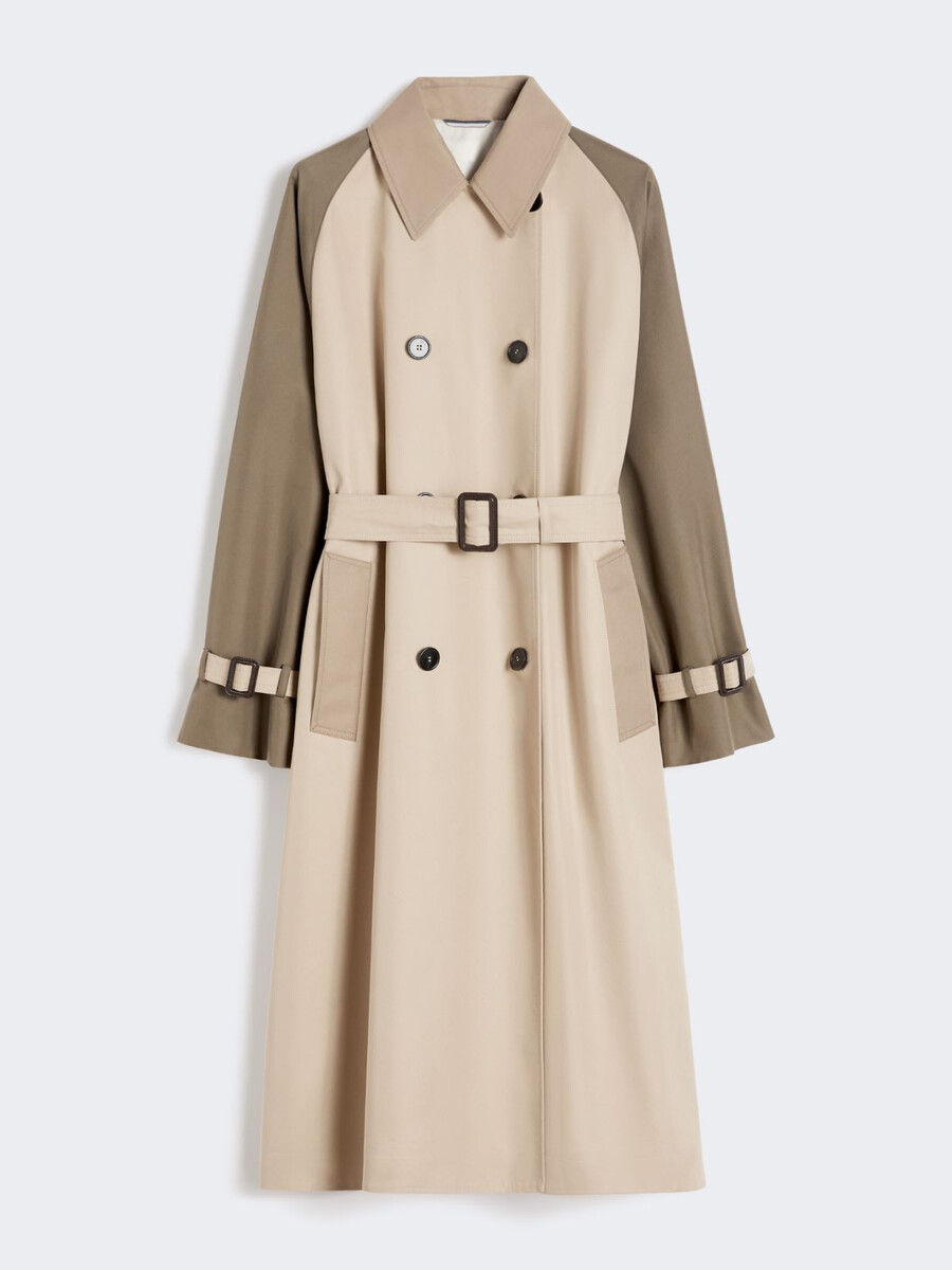 trench-coat réversible en gabardine déperlante - beige