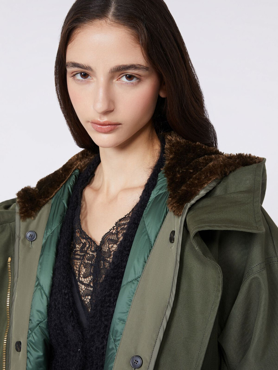 parka en toile déperlante - kaki