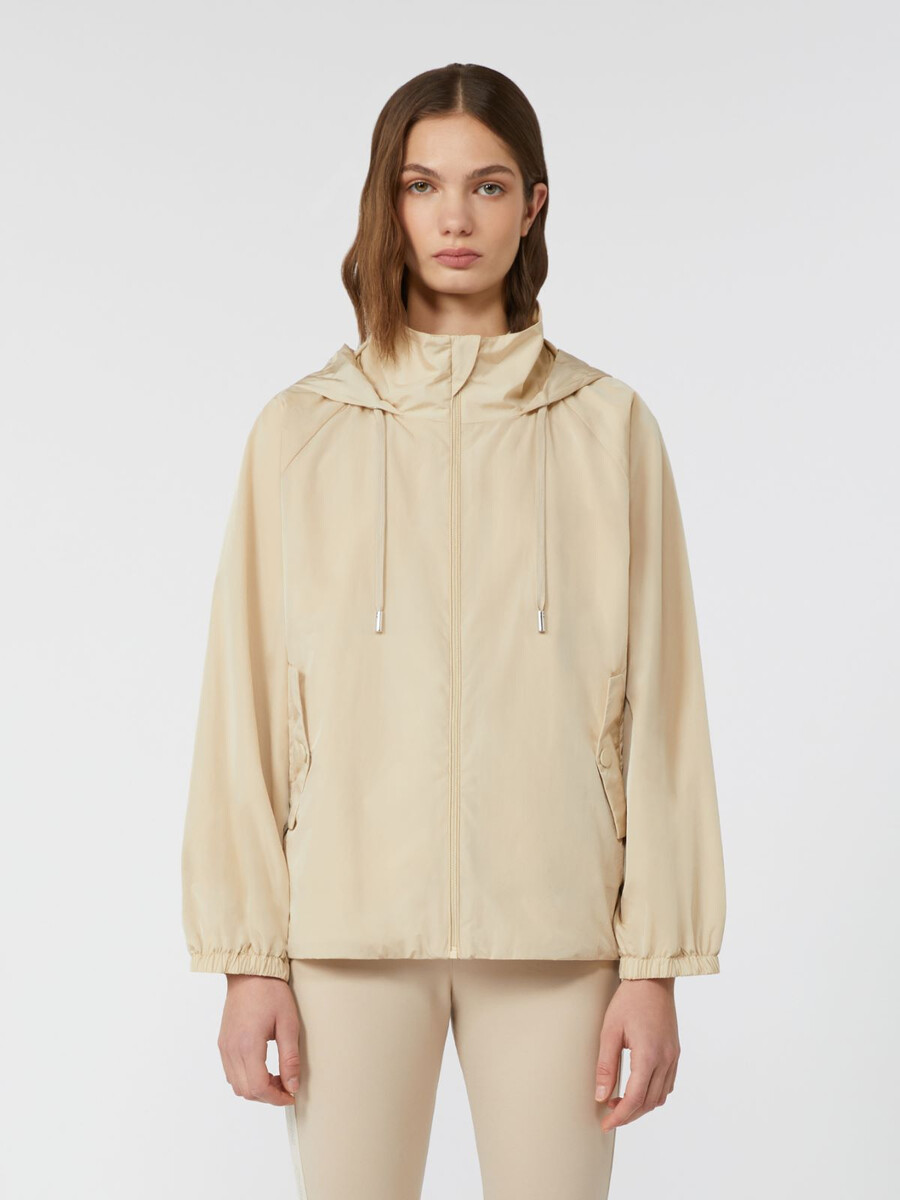 coupe-vent en taffetas technique - beige