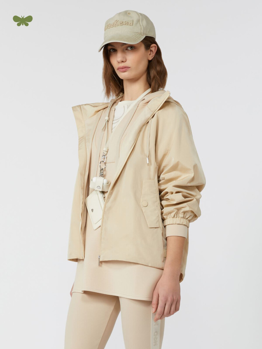coupe-vent en taffetas technique - beige