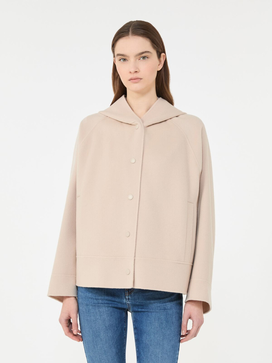 manteau double face en laine mélangée - sable