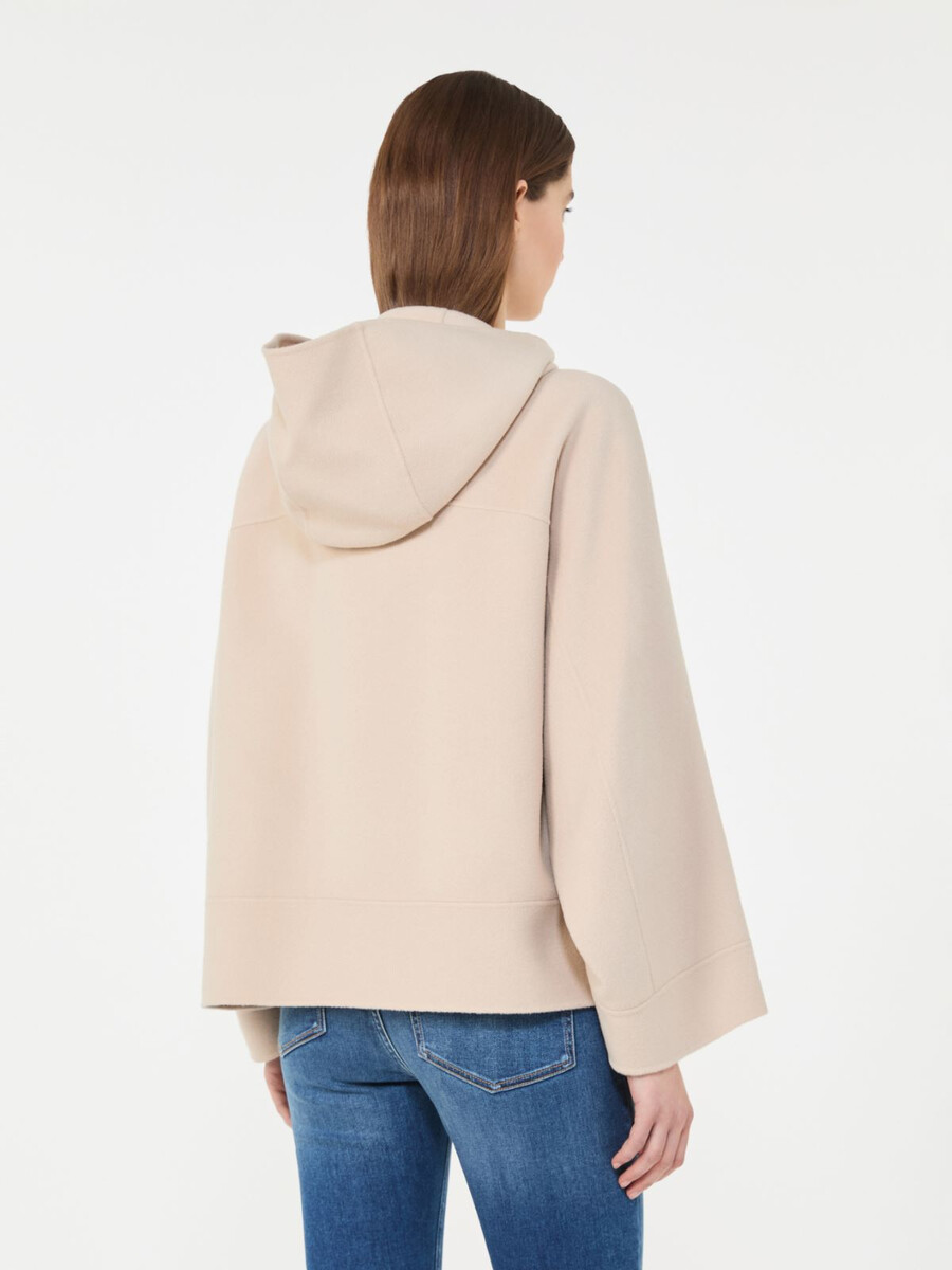 manteau double face en laine mélangée - sable