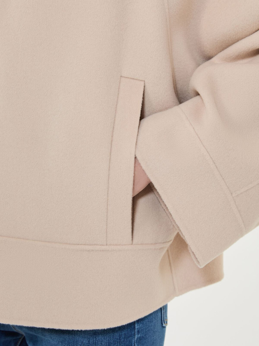 manteau double face en laine mélangée - sable