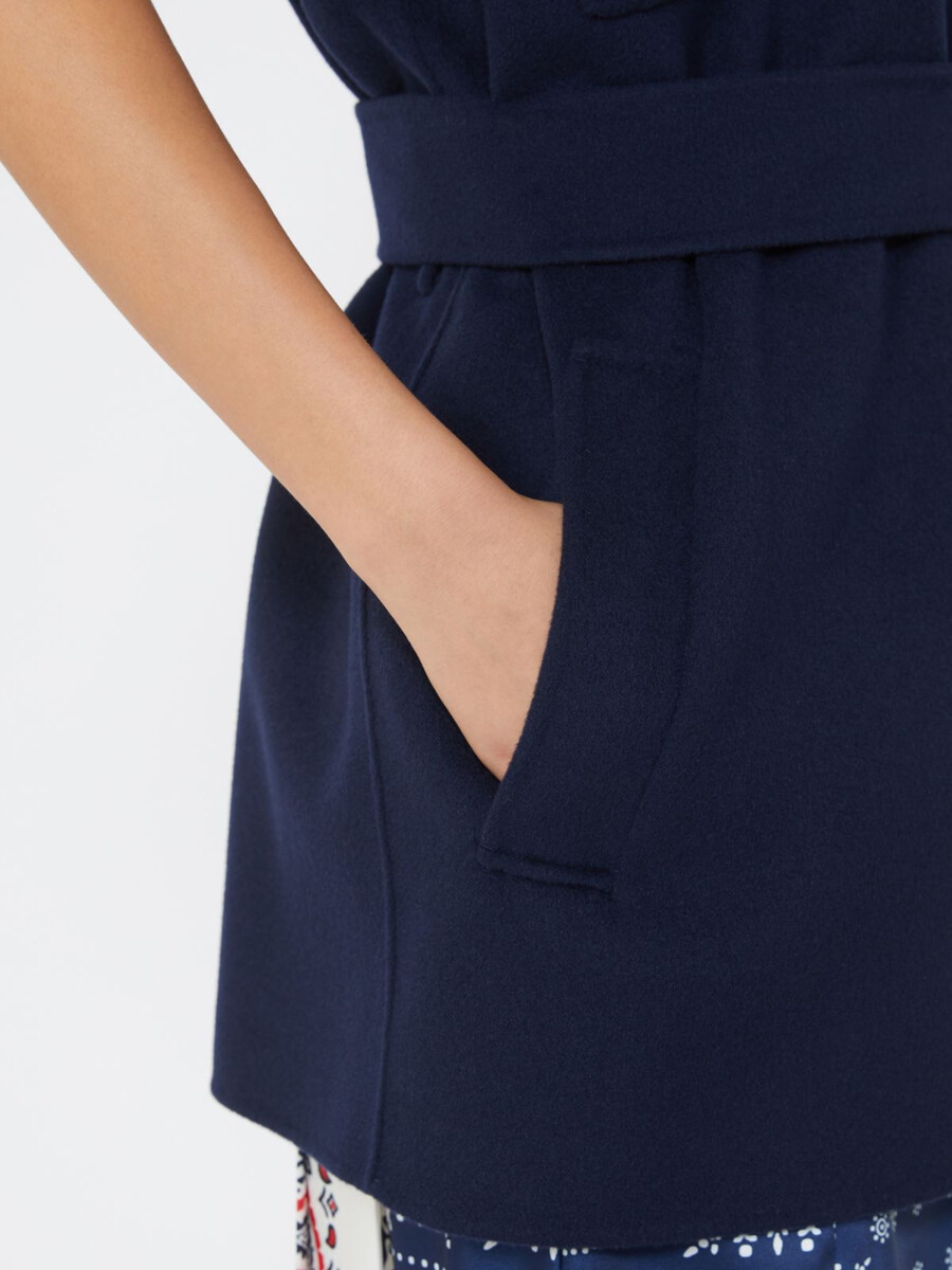 veste en tissu mélangé de laine - marine