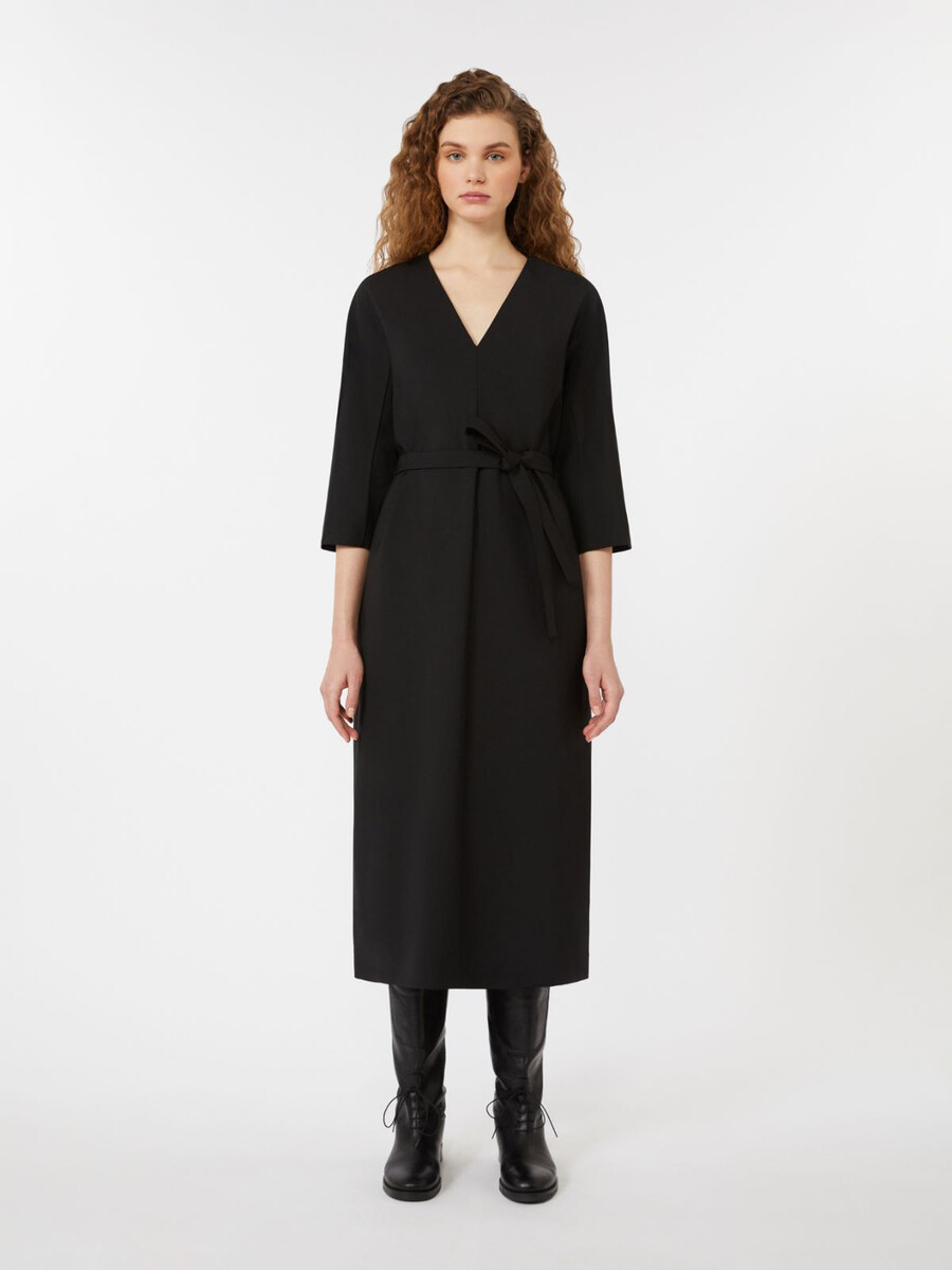 robe en laine - noire
