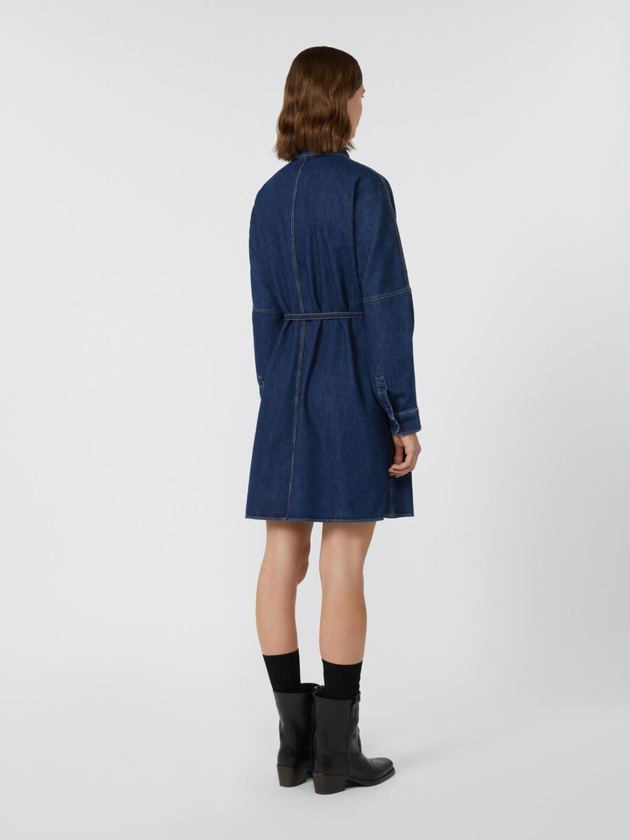 robe-chemise en jean - marine