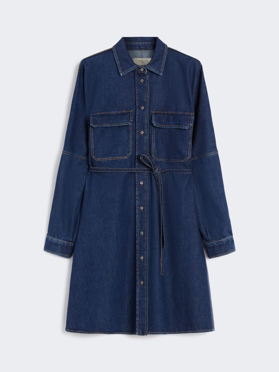 robe-chemise en jean - marine