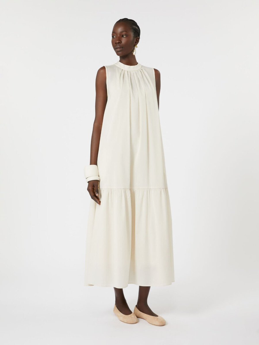 robe en toile de coton mélangé - sable