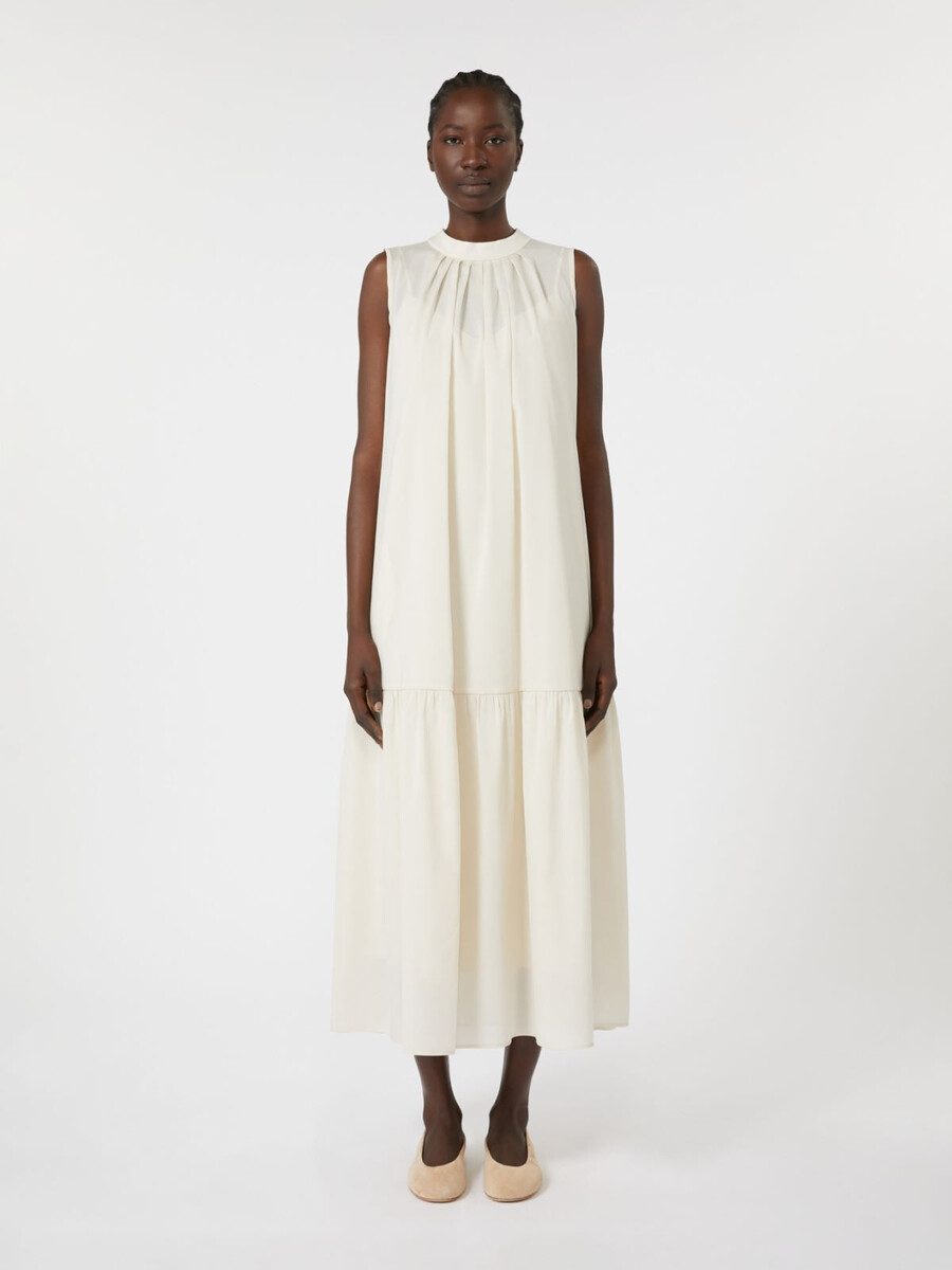 robe en toile de coton mélangé - sable
