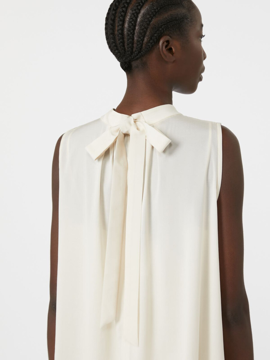 robe en toile de coton mélangé - sable