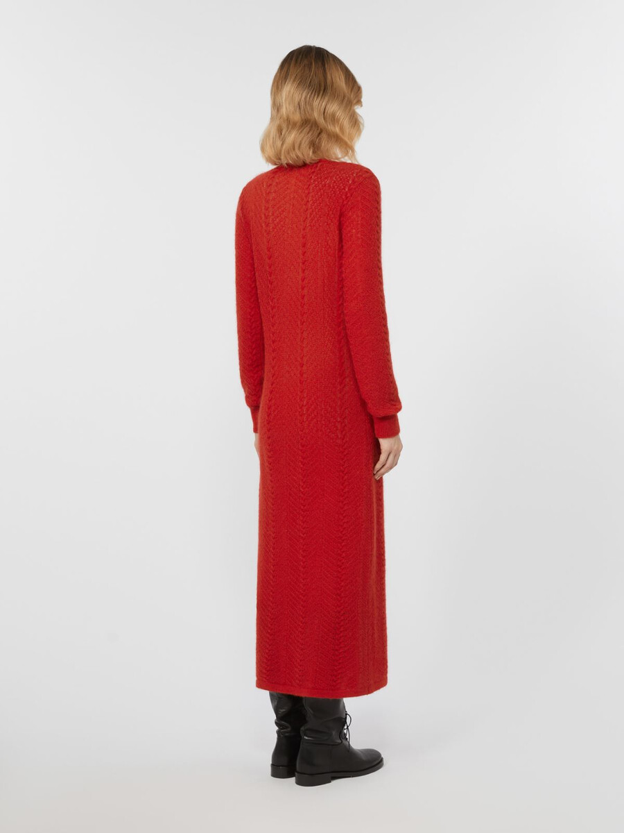 robe en mélange de mohair - rouge