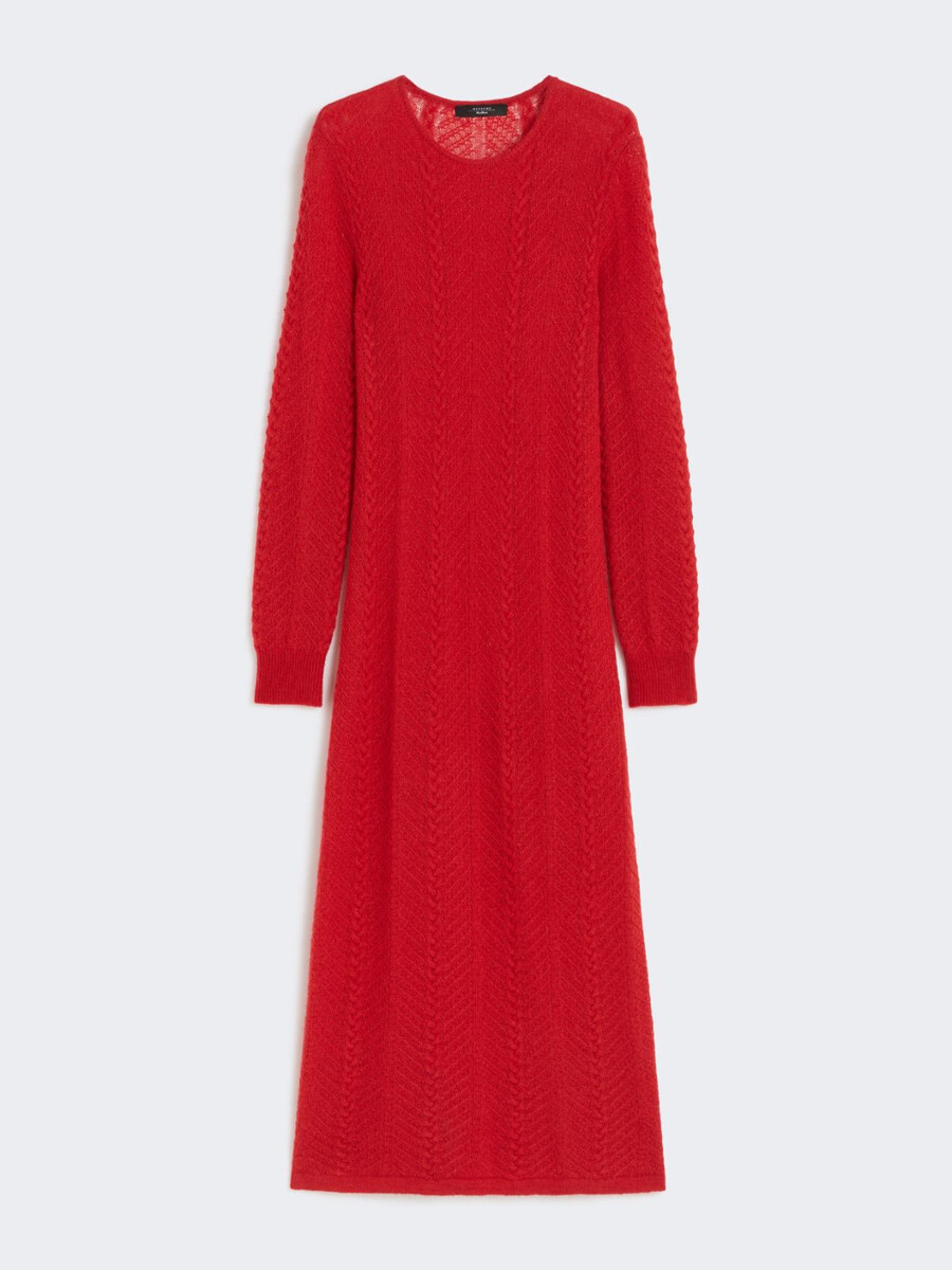 robe en mélange de mohair - rouge