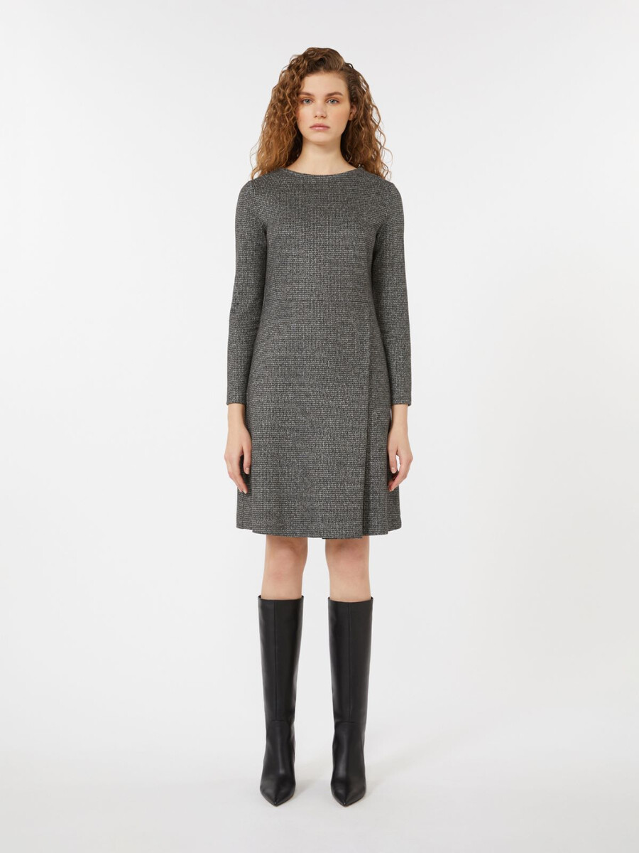 robe en jersey jacquard - gris foncÉ