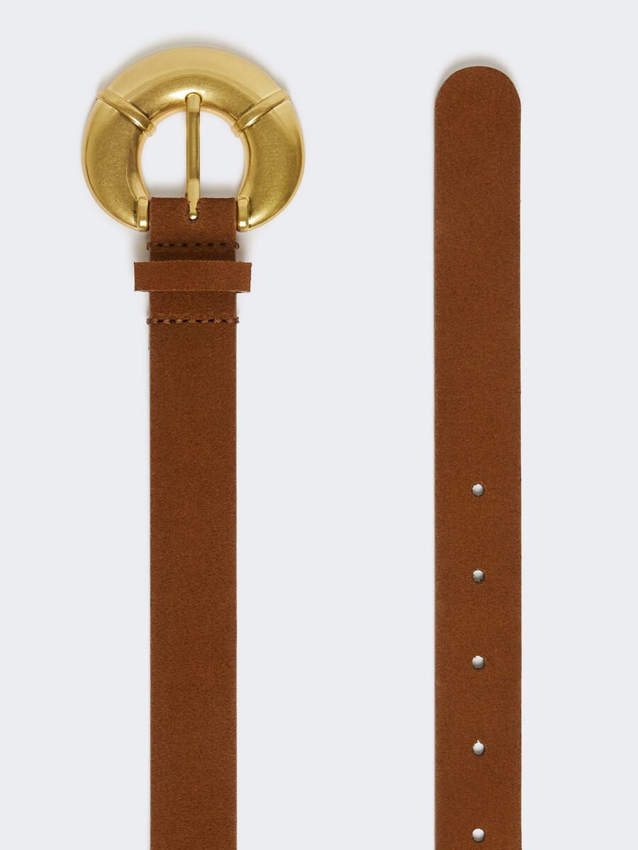 ceinture en cuir de veau - tabac