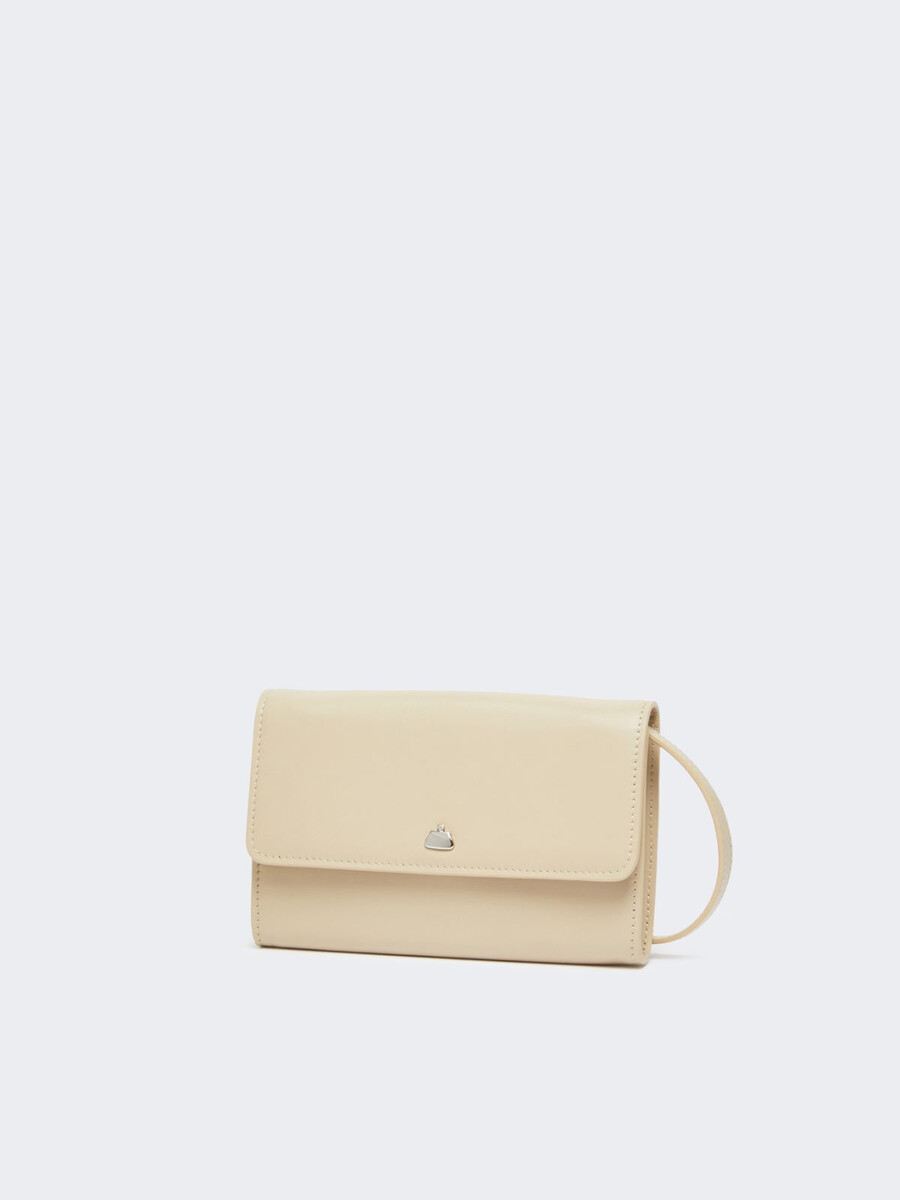 Étui pour téléphone en cuir - sable