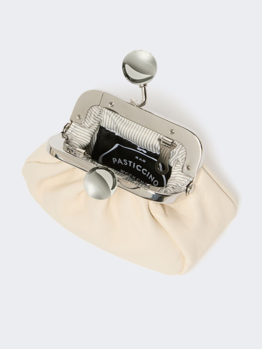 sac à pasticcino en peau de mouton - ivoire