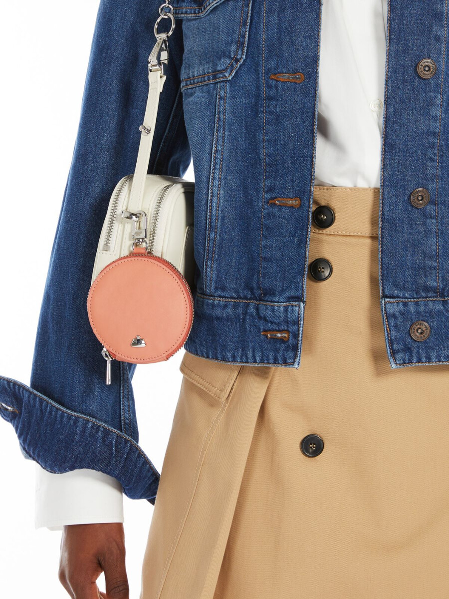 sac à main en cuir lisse - rose