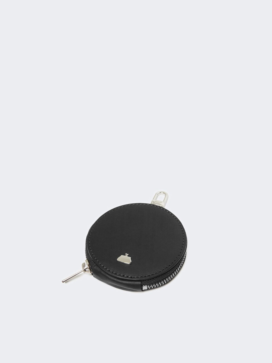 sac à main en cuir lisse - noir