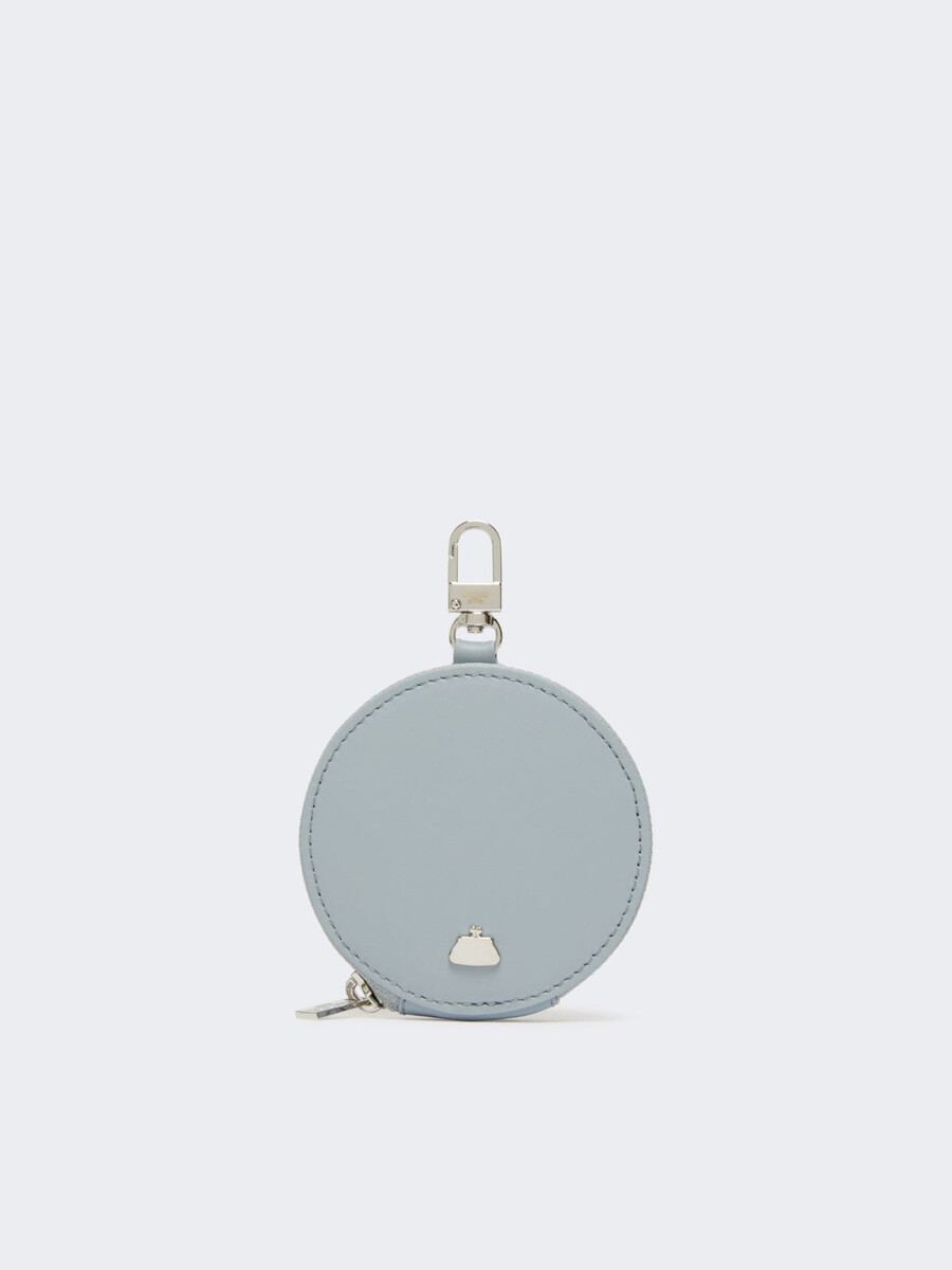 sac à main en cuir lisse - bleu ciel