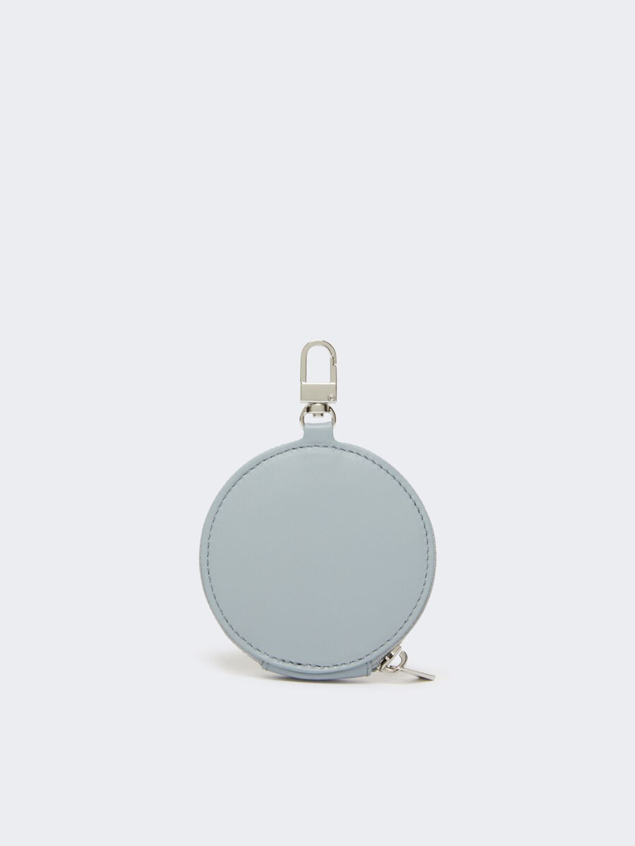 sac à main en cuir lisse - bleu ciel