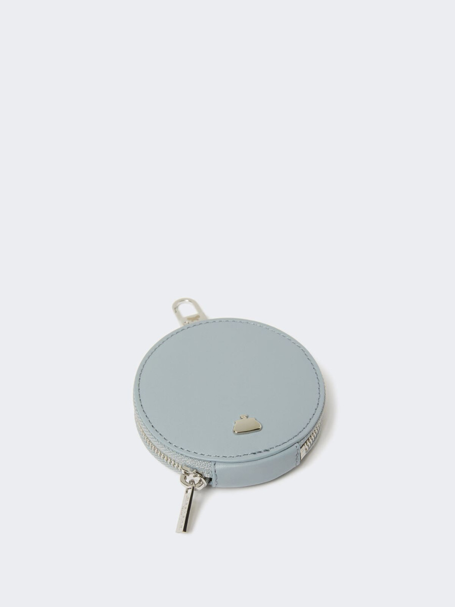 sac à main en cuir lisse - bleu ciel