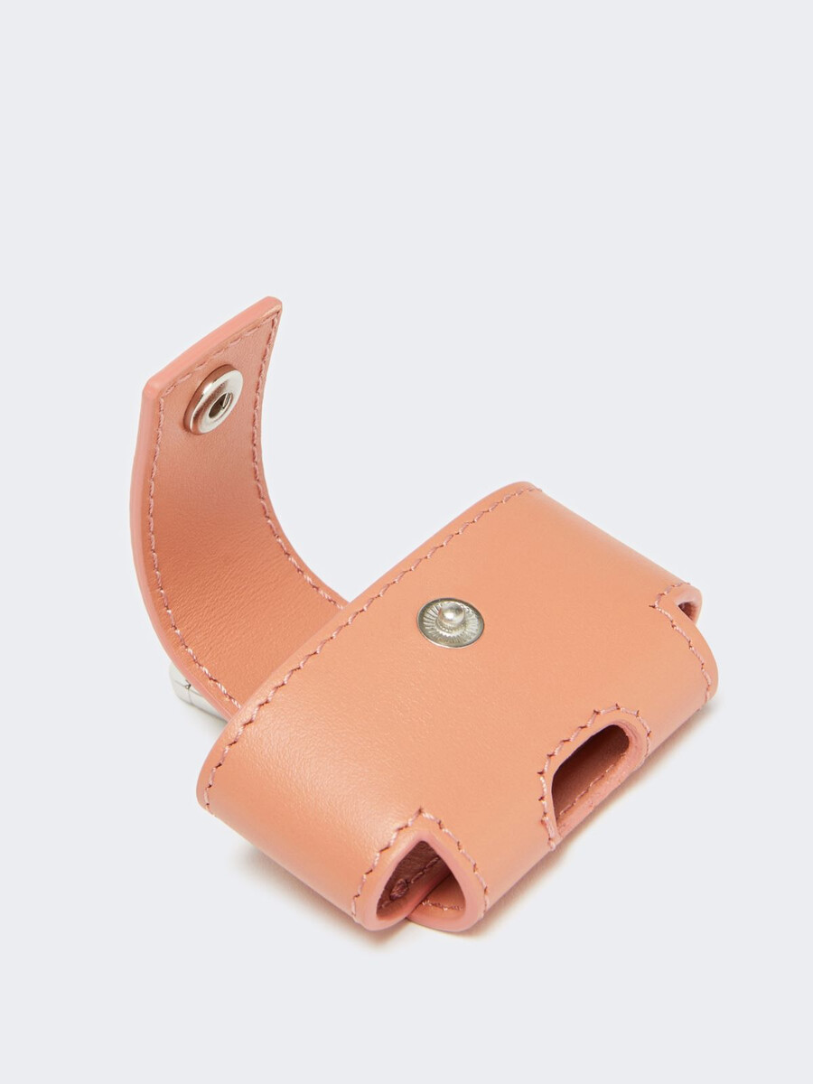 Étui pour écouteurs en cuir - rose