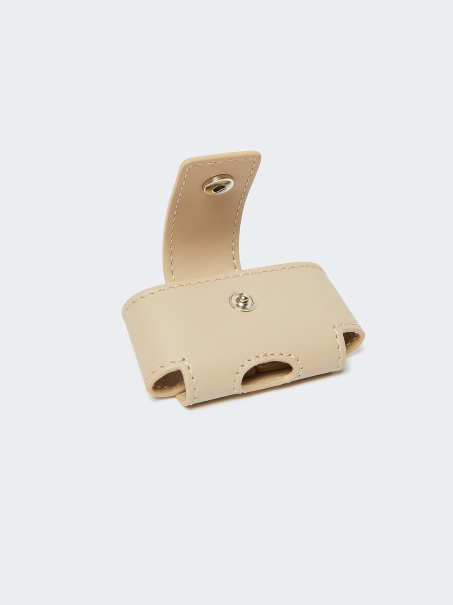 Étui en cuir pour écouteurs - sable