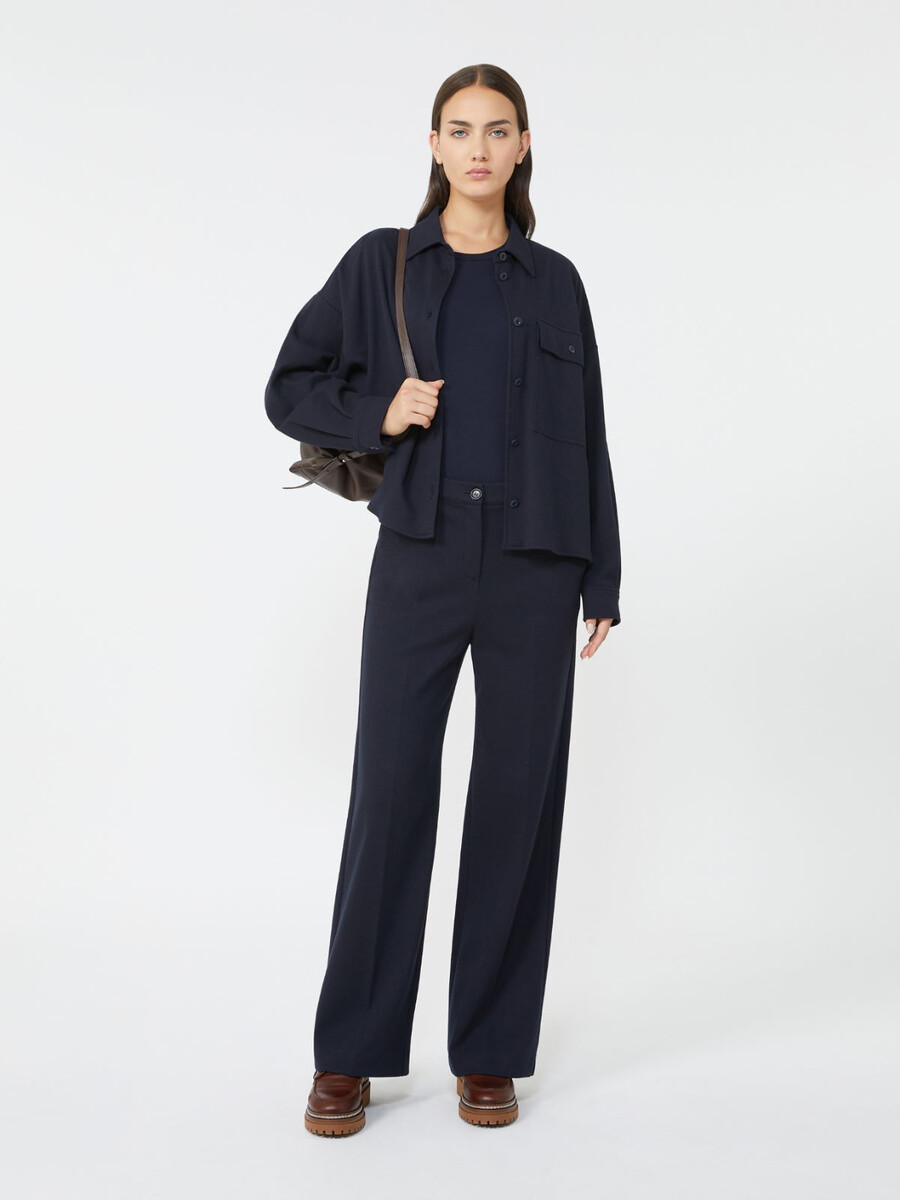 veste en jersey de flanelle - marine