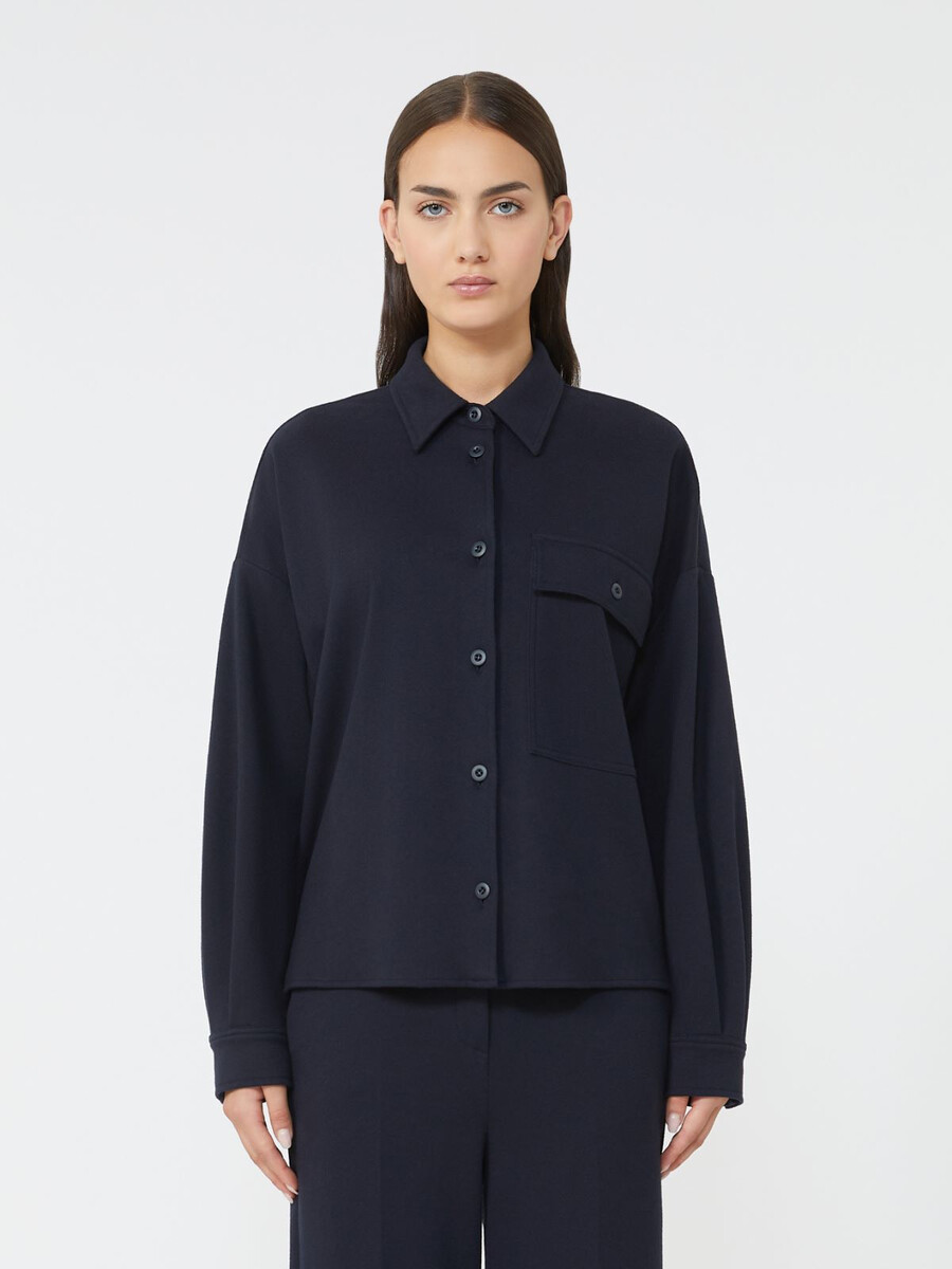 veste en jersey de flanelle - marine