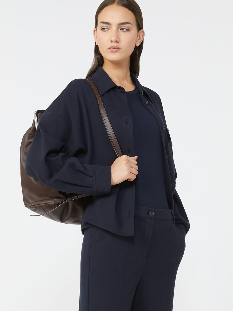 veste en jersey de flanelle - marine