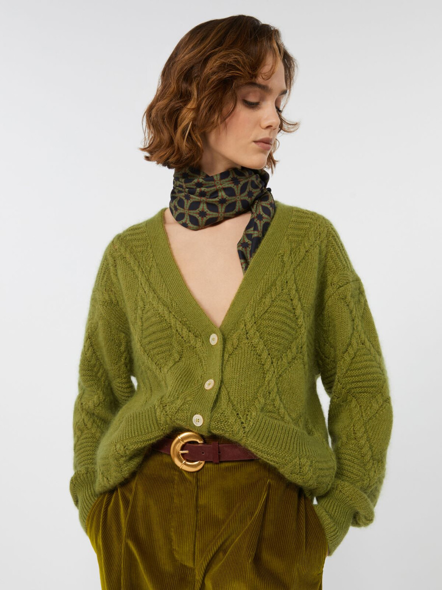 gilet en mélange de mohair - vert